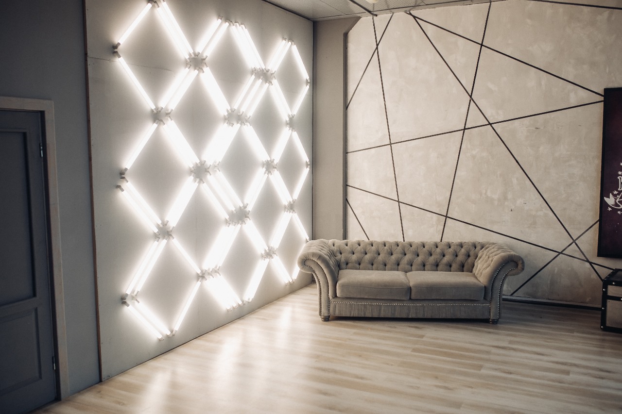 PVC wall panels with lights